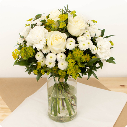 Bouquet blanc eden 123fleurs bloomyrama livraison de fleurs