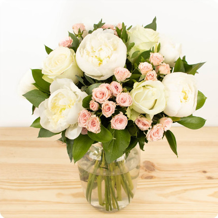 Bouquet de pivoines et de roses 123fleurs bloomyrama