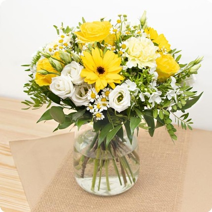 Livraison bouquet de fleurs jaune 123fleurs comparateur bloomyrama