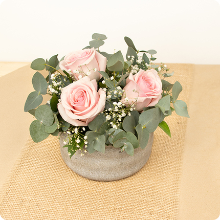 Composition ronde de roses roses 123fleurs comparateur bloomyrama