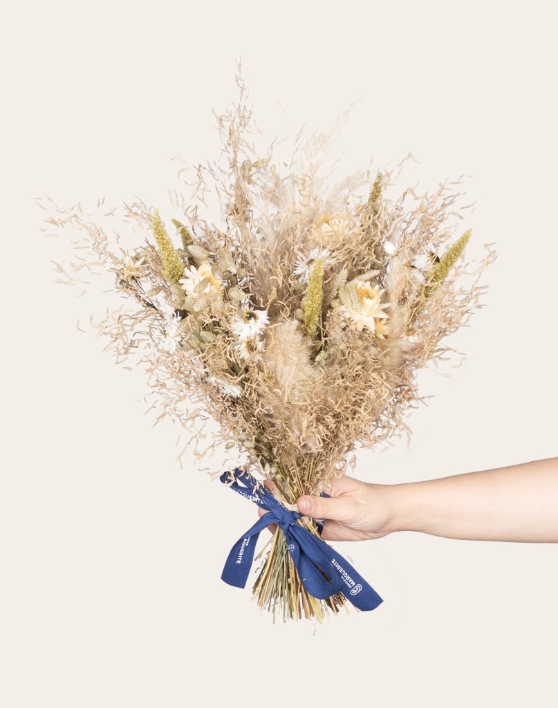 féerie blanc bouquet de fleurs séchées bloomyrama