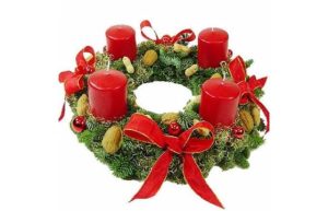 couronne de noël vert rouge doré livraison agitateur floral comparateur bloomyrama