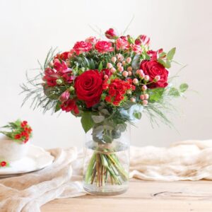 Bouquet rouge bisous livraison de rapide Interflora Comparateur de fleurs bloomyrama