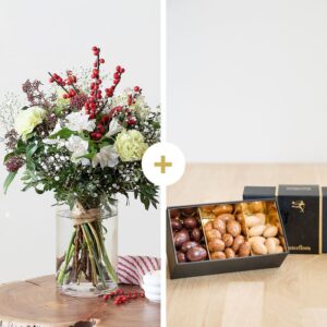 Bouquet au coin du feu et amandes chocolat livraison Interflora comparateur bloomyrama