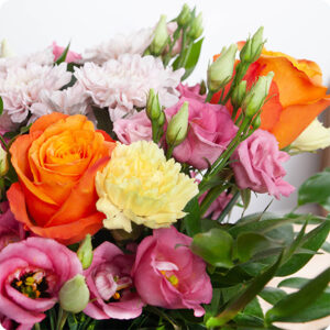 bouquet coline jaune rose orange livraison 123fleurs comparateur bloomyrama